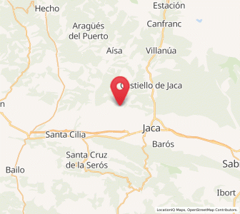 Map of Caniás, Aragon