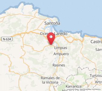 Map of Carasa, Cantabria