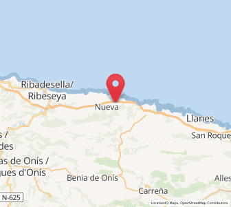 Map of Cardoso, Asturias