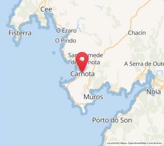 Map of Carnota, Galicia
