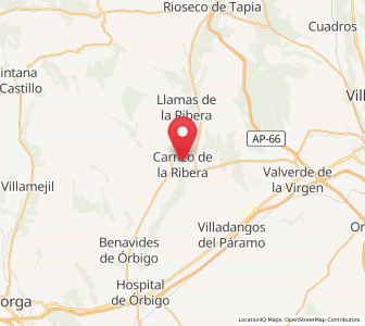 Map of Carrizo de la Ribera, Castille and León