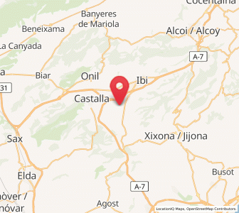 Map of Casas Cabañes, Valencia
