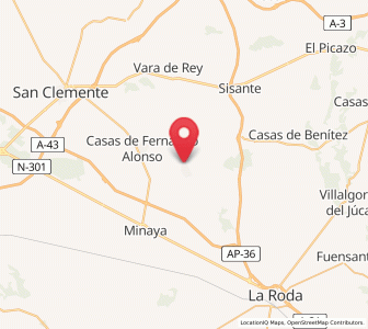 Map of Casas de Haro, Castille-La Mancha