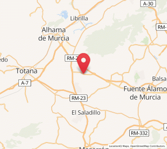 Map of Casas del Aljibe, Murcia
