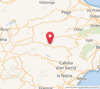 Map of Castell de Castells, Valencia