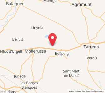 Map of Castellnou de Seana, Catalonia