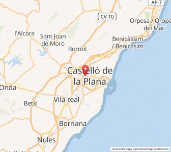 Map of Castellón de la Plana, Valencia