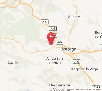 Map of Castrillo de los Polvazares, Castille and León
