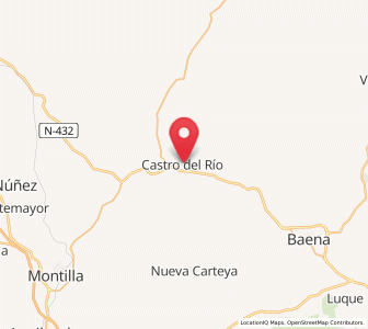 Map of Castro del Río, Andalusia