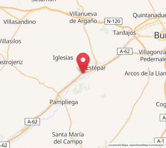 Map of Celada del Camino, Castille and León