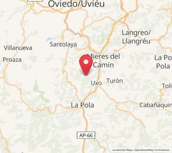 Map of Cenera, Asturias