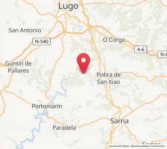 Map of Cerceda, Galicia