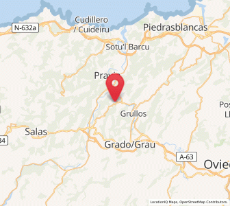 Map of Cerecedo, Asturias