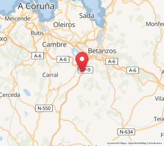 Map of Cerneda, Galicia