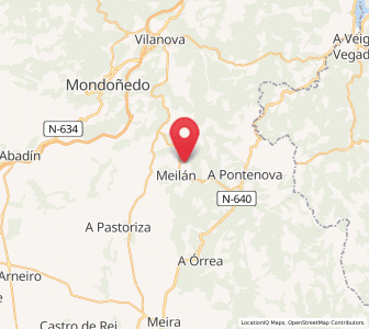 Map of Chacín, Galicia