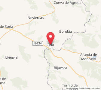 Map of Ciria, Castille and León