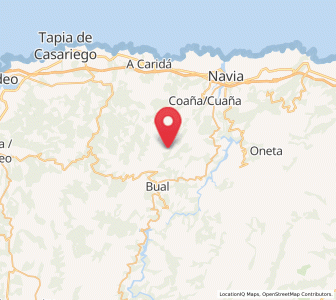 Map of Coba, Asturias