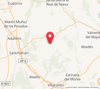 Map of Cobos de Segovia, Castille and León