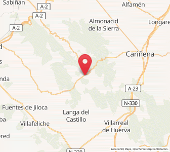 Map of Codos, Aragon