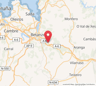 Map of Coirós, Galicia