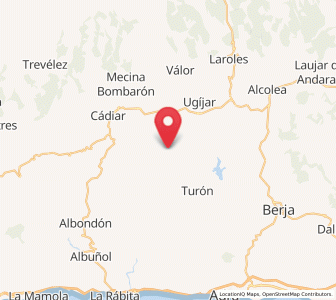 Map of Cojáyar, Andalusia