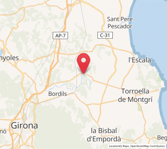 Map of Colomers, Catalonia