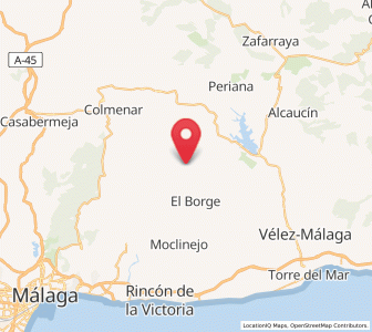 Map of Comares, Andalusia