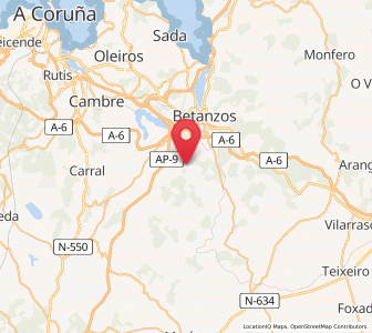 Map of Cos, Galicia