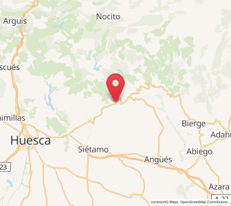 Map of Coscullano, Aragon