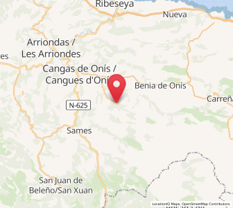 Map of Covadonga, Asturias