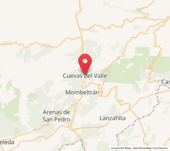 Map of Cuevas del Valle, Castille and León