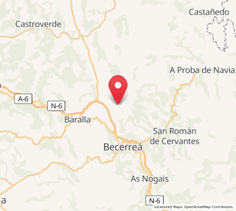 Map of Curro, Galicia