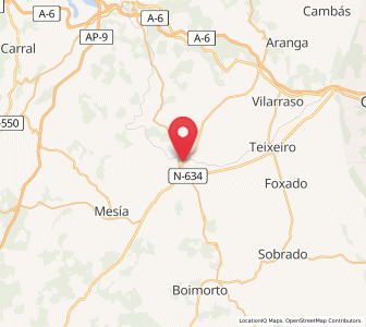 Map of Curtis, Galicia