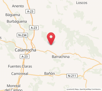 Map of Cutanda, Aragon