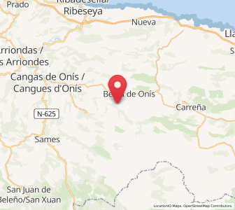 Map of Demués, Asturias