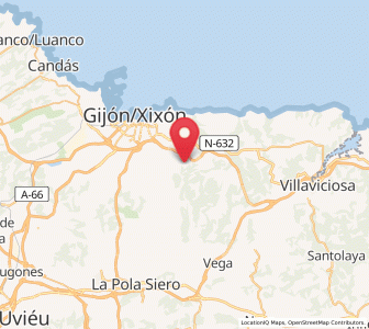 Map of Deva, Asturias