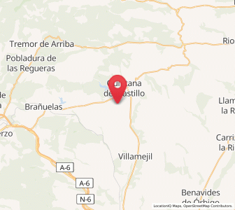 Map of Donillas, Castille and León