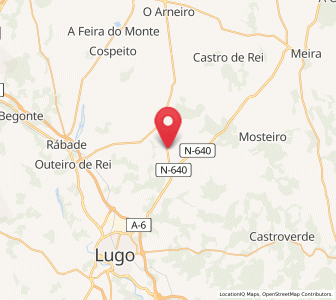 Map of Dumpín, Galicia