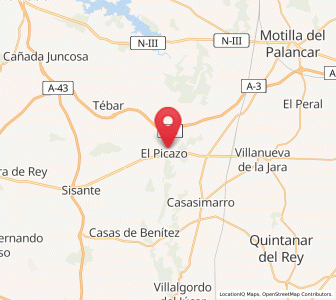 Map of El Picazo, Castille-La Mancha