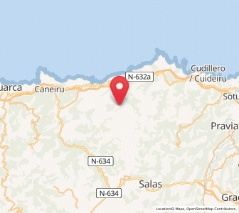 Map of El Pueblo, Asturias
