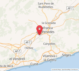 Map of Els Monjos, Catalonia