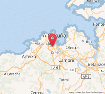 Map of Elviña, Galicia