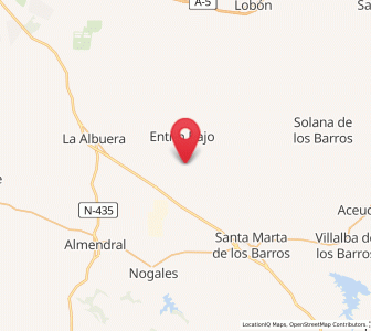 Map of Entrín Alto, Extremadura