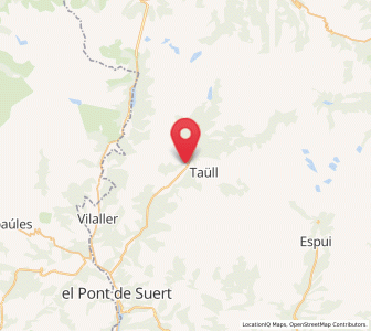 Map of Erill la Vall, Catalonia