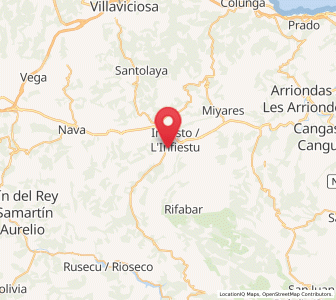 Map of Estelí, Asturias