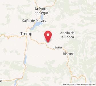 Map of Figuerola de Orcau, Catalonia