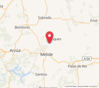 Map of Folladela, Galicia