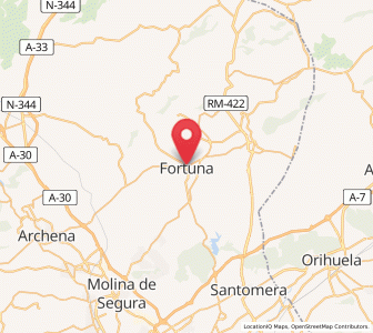 Map of Fortuna, Murcia