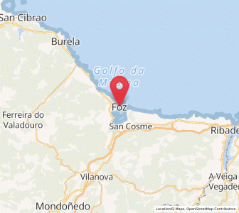 Map of Foz, Galicia
