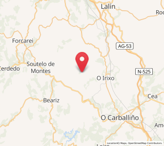 Map of Froufe, Galicia